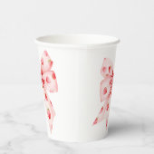 Berry Sweet Baby shower Coquette Bow Papieren Bekers (Rechts)