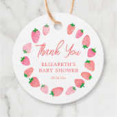 Berry Sweet Baby shower Dank je Bedankjes Labels (Voorkant)