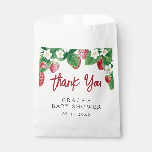 Berry Sweet Baby shower Dank je Bedankzakje (Voorkant)