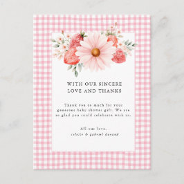 Berry Sweet Baby shower Dank je Briefkaart