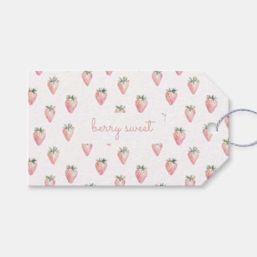 Berry Sweet Baby shower Dank je Cadeaulabel (Voorkant (Horizontaal))