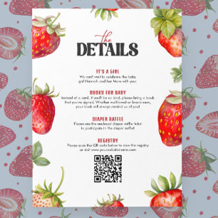 Berry Sweet Baby shower Details Bedankkaart