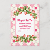 Berry Sweet Baby shower Diapper Raffle Informatiekaartje (Voorkant)