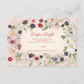 Berry Sweet Baby shower Diapper Raffle Informatiekaartje (Voorkant)