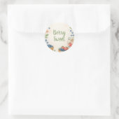 Berry Sweet Baby shower Envelope Seal Ronde Sticker (Tas)