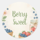 Berry Sweet Baby shower Envelope Seal Ronde Sticker (Voorkant)