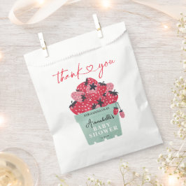 Berry Sweet Baby shower Favor Bag Strawberry Bedankzakje