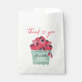 Berry Sweet Baby shower Favor Bag Strawberry Bedankzakje (Voorkant)