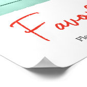 Berry Sweet Baby shower Favorieten Poster (Hoek)