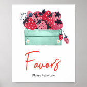 Berry Sweet Baby shower Favorieten Poster (Voorkant)