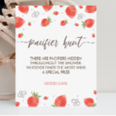 Berry Sweet Baby shower fopspeen jacht spel teken Poster