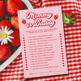 Berry Sweet Baby shower Game Raad eens wie mama pa