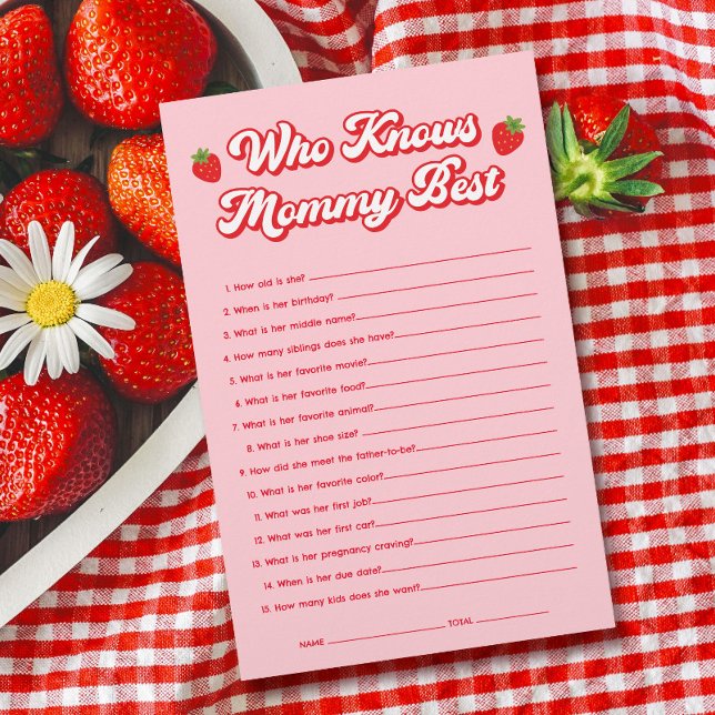 Berry Sweet Baby shower Game Wie kent mama het bes (Creator heeft geüpload)