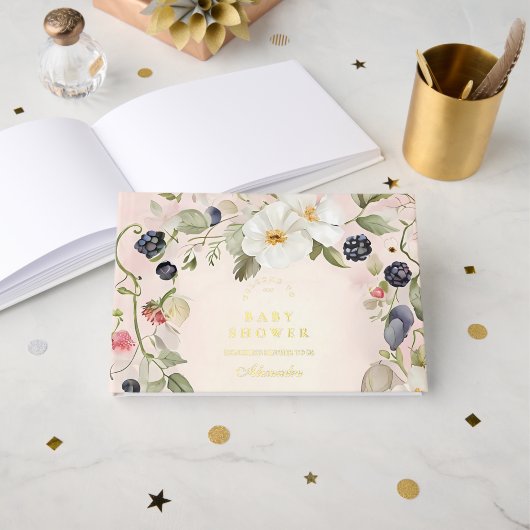 Berry Sweet Baby shower Gastenboek (Voorkant open)