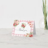 Berry Sweet Baby shower Gevouwen Dank u Kaarten (Voorkant)