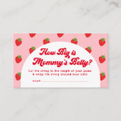 Berry Sweet Baby shower Hoe groot is mama buik Informatiekaartje (Voorkant)