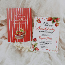 Berry Sweet Baby shower Invitation | Aardbei