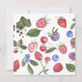 Berry Sweet Baby shower Invitation Kaart (Achterkant)