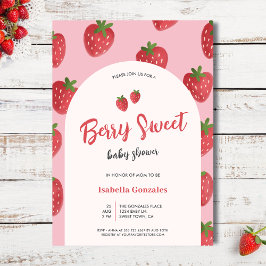 Berry Sweet Baby shower Invitation Kaart