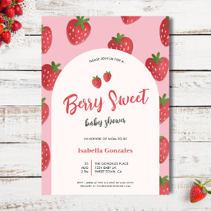 Berry Sweet Baby shower Invitation Kaart