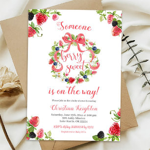 Berry Sweet Baby shower Invitation Kaart