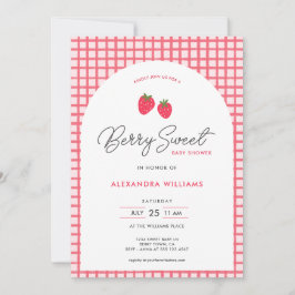 Berry Sweet Baby shower Invitation Kaart