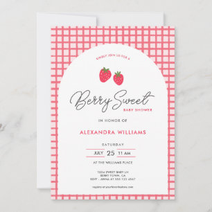 Berry Sweet Baby shower Invitation Kaart