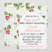 Berry Sweet Baby shower Invitation Kaart (Voorkant / Achterkant)
