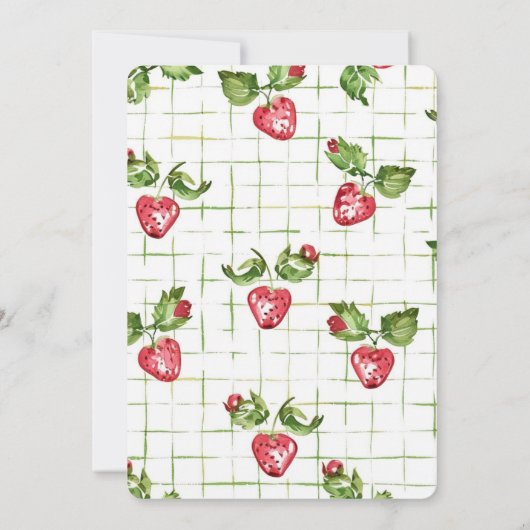 Berry Sweet Baby shower Invitation Kaart (Achterkant)