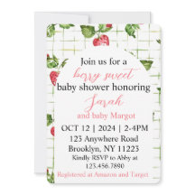 Berry Sweet Baby shower Invitation