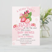 Berry Sweet Baby shower Invitation! Lieve Baby! Kaart (Staand voorkant)