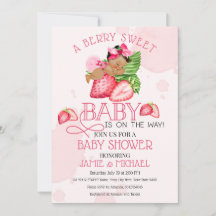 Berry Sweet Baby shower Invitation! Lieve Baby!