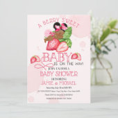 Berry Sweet Baby shower Invitation! Lieve Baby! Kaart (Staand voorkant)