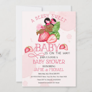 Berry Sweet Baby shower Invitation! Lieve Baby! Kaart