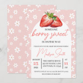 Berry Sweet Baby Shower Invite Kaart (Voorkant / Achterkant)