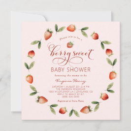 Berry Sweet Baby shower Kaart