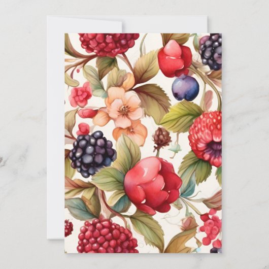 Berry Sweet Baby shower Kaart (Achterkant)