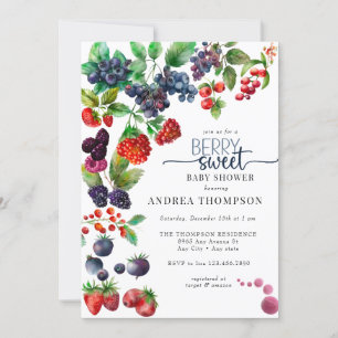 Berry Sweet Baby shower Kaart