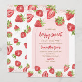 Berry Sweet Baby shower Kaart (Voorkant / Achterkant)