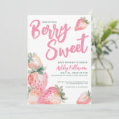 Berry Sweet Baby shower Kaart (Staand voorkant)