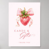 Berry Sweet Baby shower Kaarten & Geschenken Tafel Poster (Voorkant)