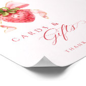 Berry Sweet Baby shower Kaarten & Geschenken Tafel Poster (Hoek)