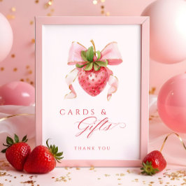 Berry Sweet Baby shower Kaarten & Geschenken Tafel Poster