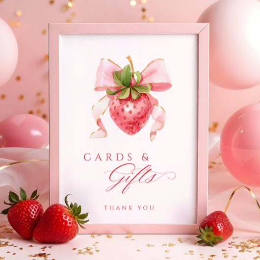 Berry Sweet Baby shower Kaarten & Geschenken Tafel Poster