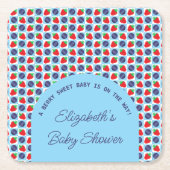 Berry Sweet Baby shower Kartonnen Onderzetters (Voorkant)