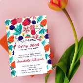 Berry Sweet Baby shower Kleurrijke Fruit Summer Kaart