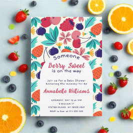 Berry Sweet Baby shower Kleurrijke Fruit Summer Kaart