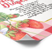 Berry Sweet Baby shower Late Night Diapers Sign Poster (Hoek)