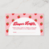 Berry Sweet Baby shower Luier Raffle Informatiekaartje (Voorkant)