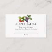 Berry Sweet Baby shower Luier Raffle Informatiekaartje (Voorkant)